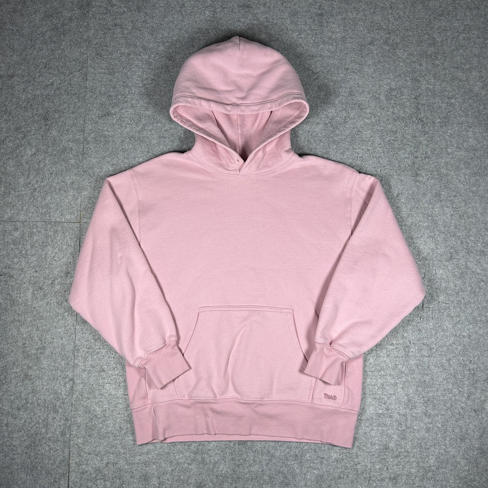 TNA Sweatfleece Cozy Fleece Hoodie Womens Small Pink Boyfriend Fit Pullover